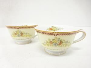 Noritake　ノリタケ　フラワー　カップペア　洋食器
